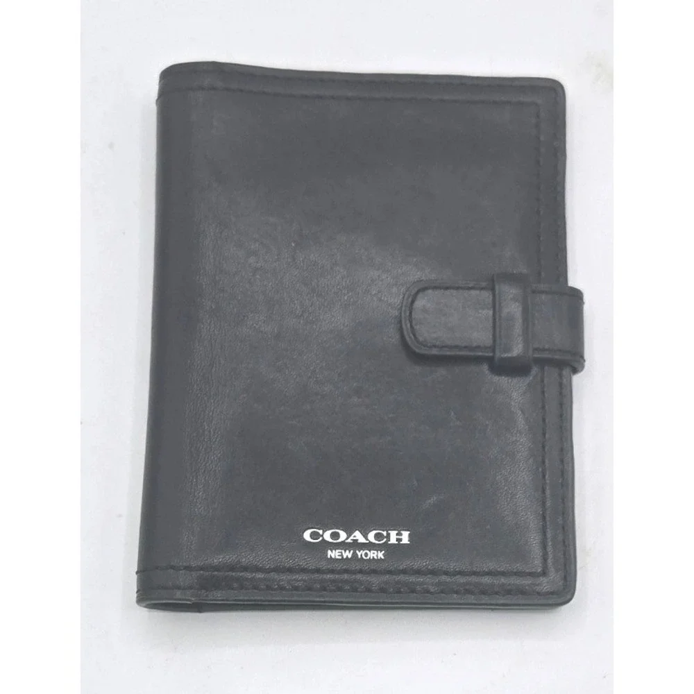 Authentic Coach New York Black Leather Organizer/Planner/Wallet